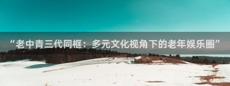 壹号大舞台：“老中青三代同框：多元文化视角下的老年娱乐圈”
